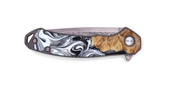 EDC Wood Pocket Knife - Malcolm (Black & White, 824969)