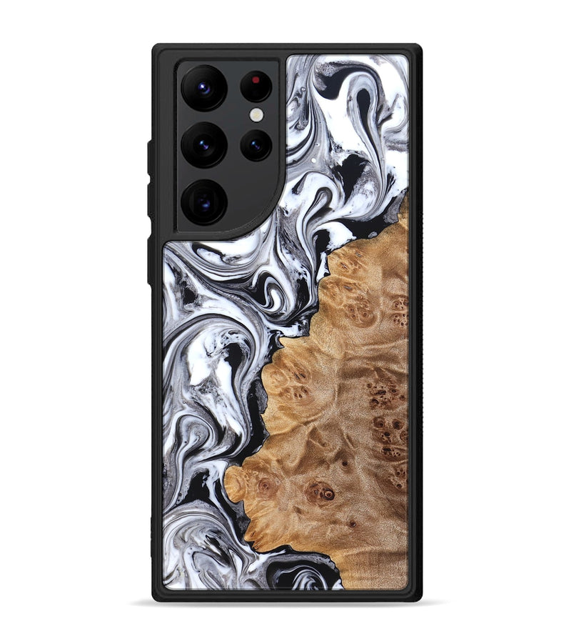 Galaxy S22 Ultra Wood Phone Case - Malcolm (Black & White, 824969)