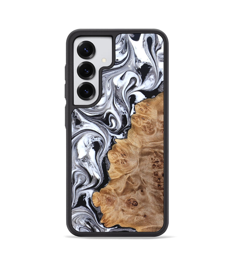 Galaxy S25 Wood Phone Case - Malcolm (Black & White, 824969)
