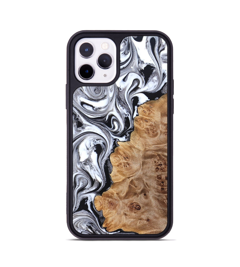 iPhone 11 Pro Wood Phone Case - Malcolm (Black & White, 824969)