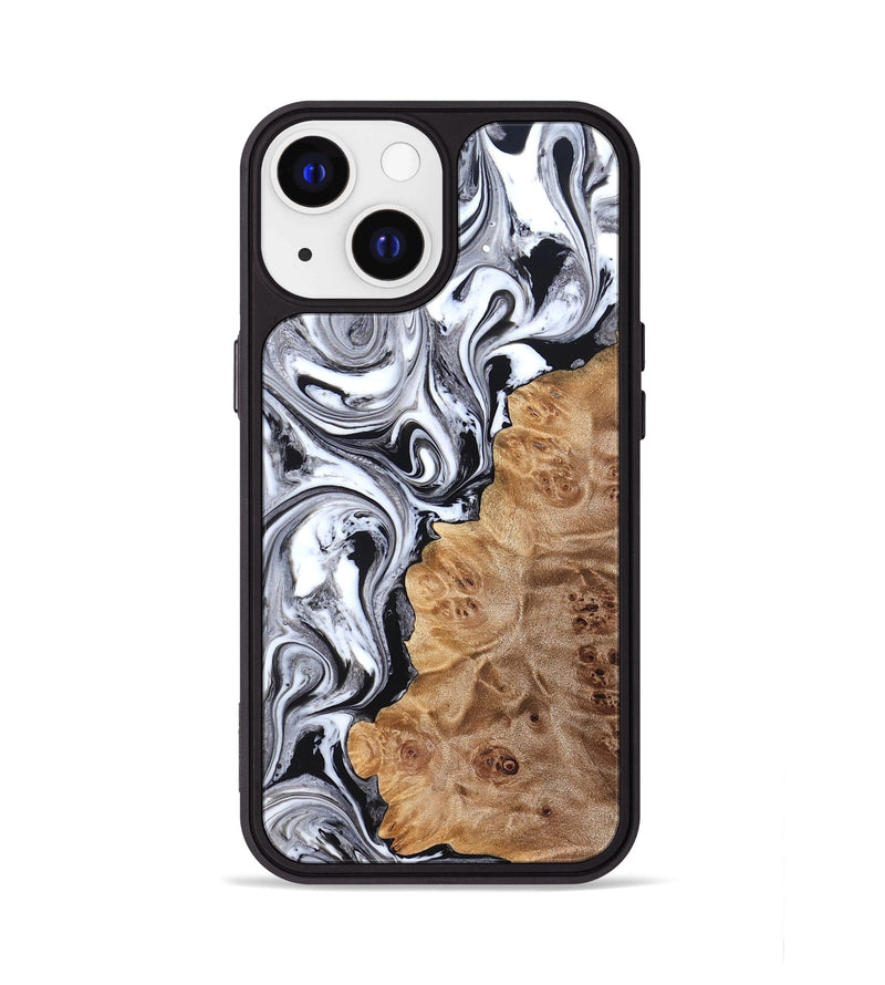 iPhone 13 Wood Phone Case - Malcolm (Black & White, 824969)