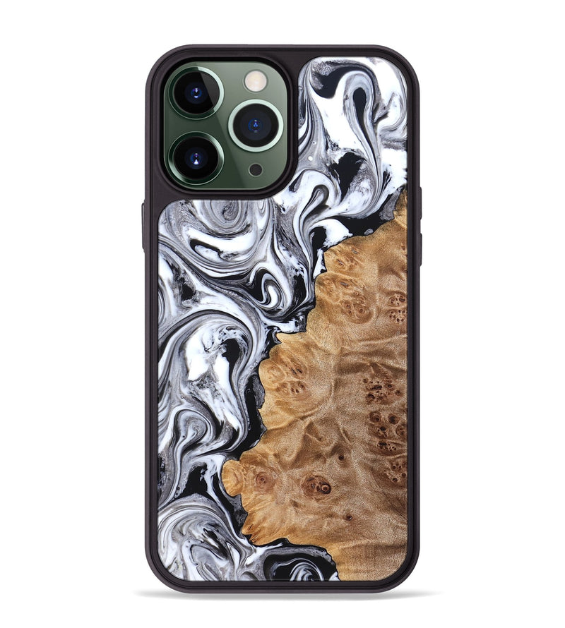 iPhone 13 Pro Max Wood Phone Case - Malcolm (Black & White, 824969)