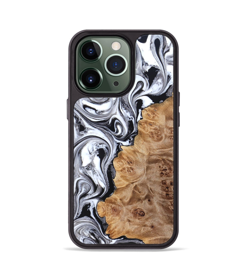 iPhone 13 Pro Wood Phone Case - Malcolm (Black & White, 824969)