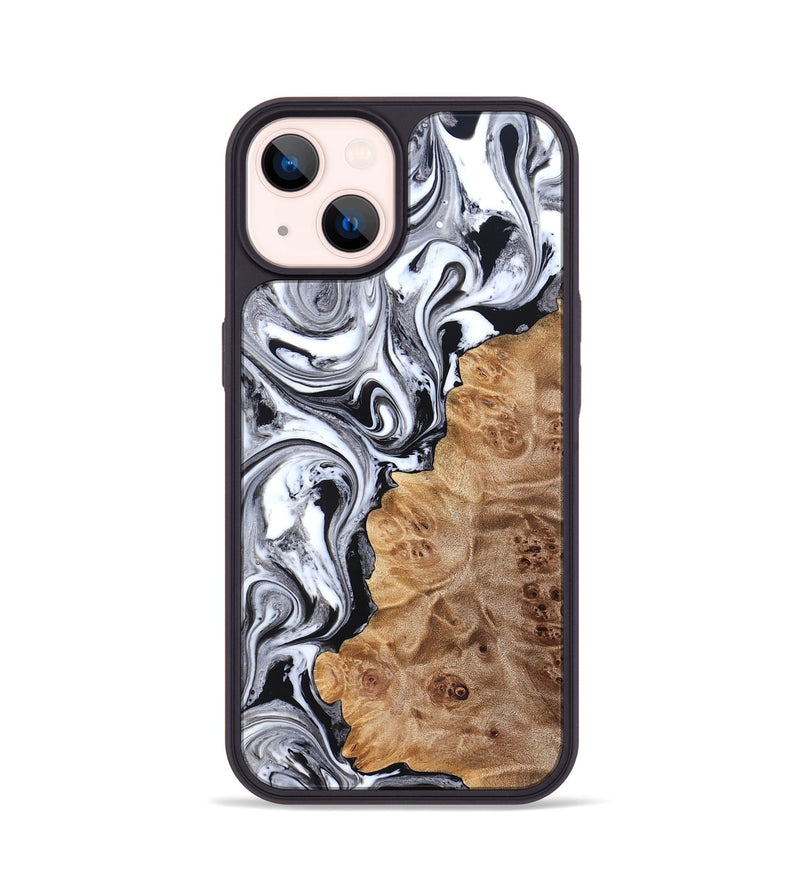 iPhone 14 Wood Phone Case - Malcolm (Black & White, 824969)