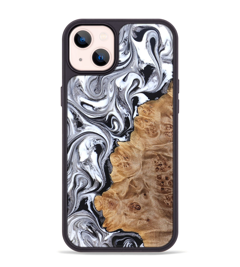 iPhone 14 Plus Wood Phone Case - Malcolm (Black & White, 824969)