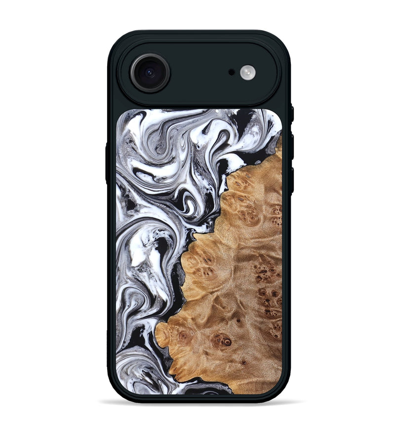 iPhone 17 Air Wood Phone Case - Malcolm (Black & White, 824969)