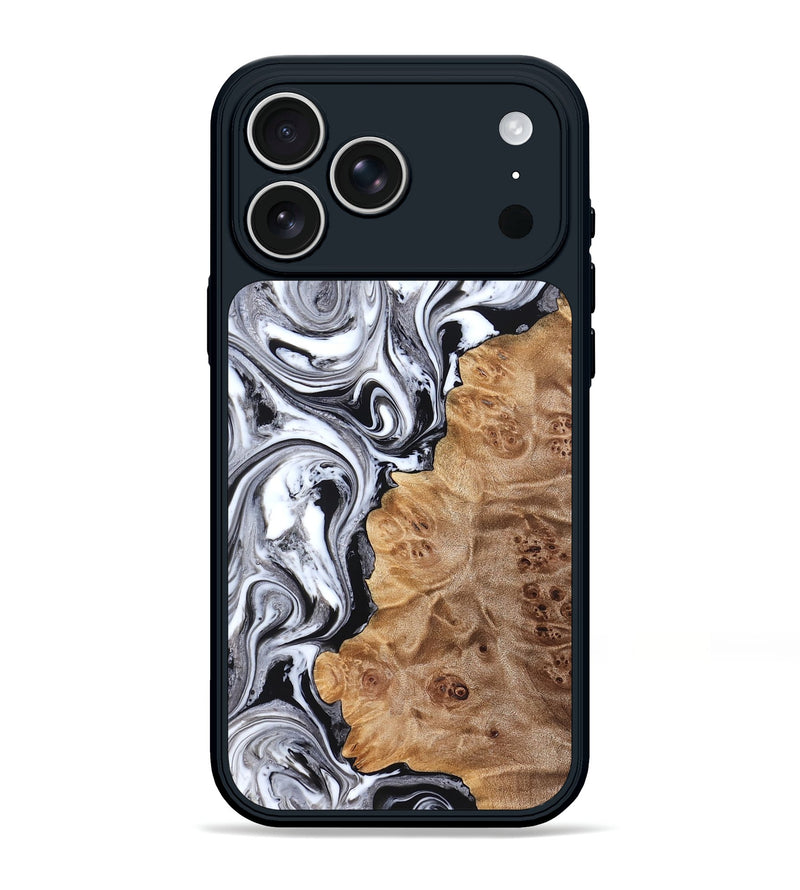 iPhone 17 Pro Max Wood Phone Case - Malcolm (Black & White, 824969)