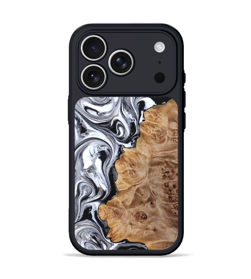 iPhone 17 Pro Wood Phone Case - Malcolm (Black & White, 824969)