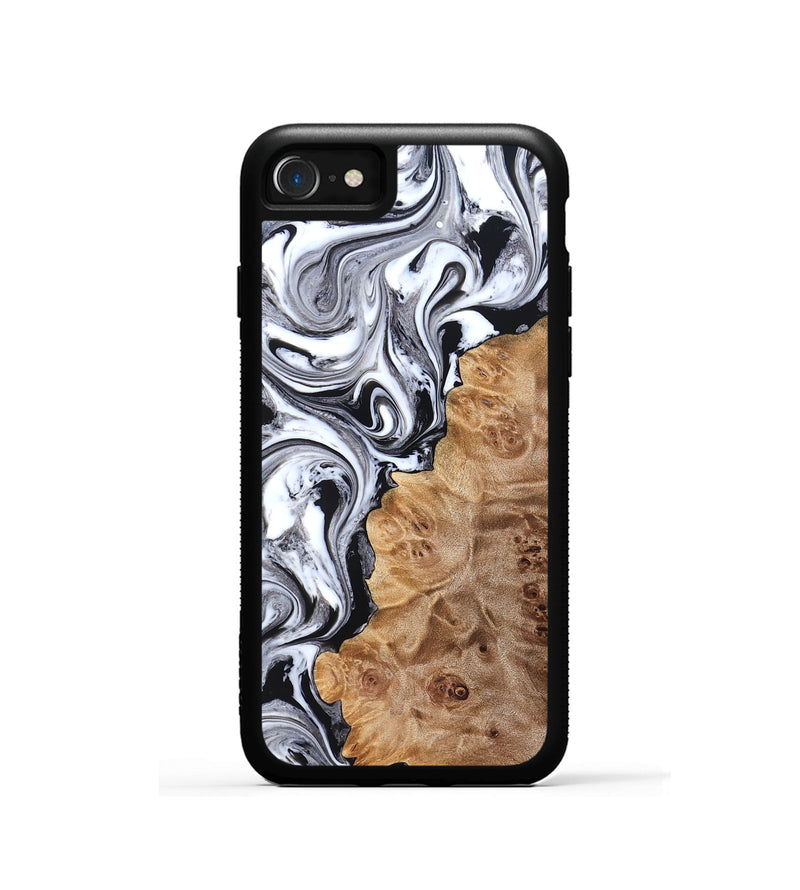 iPhone SE Wood Phone Case - Malcolm (Black & White, 824969)