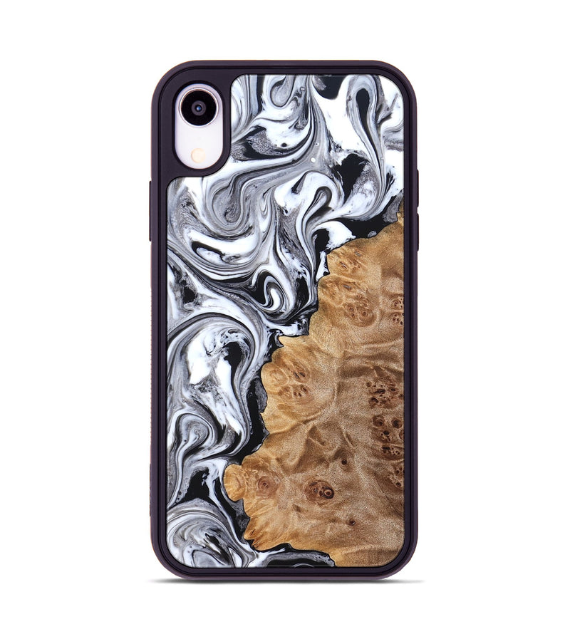 iPhone Xr Wood Phone Case - Malcolm (Black & White, 824969)