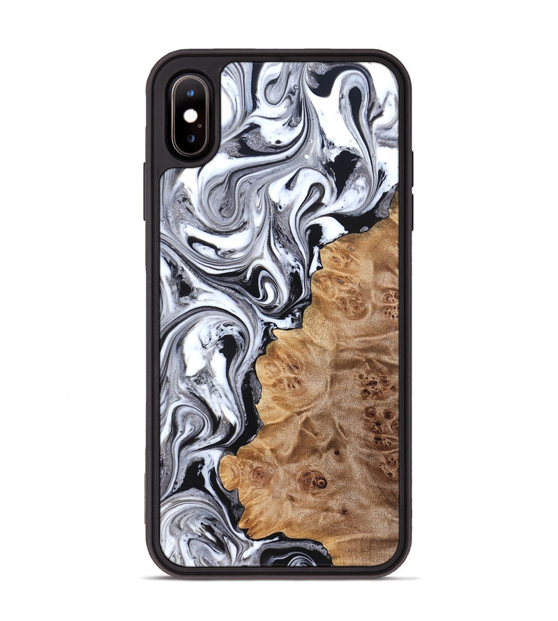 iPhone Xs Max Wood Phone Case - Malcolm (Black & White, 824969)