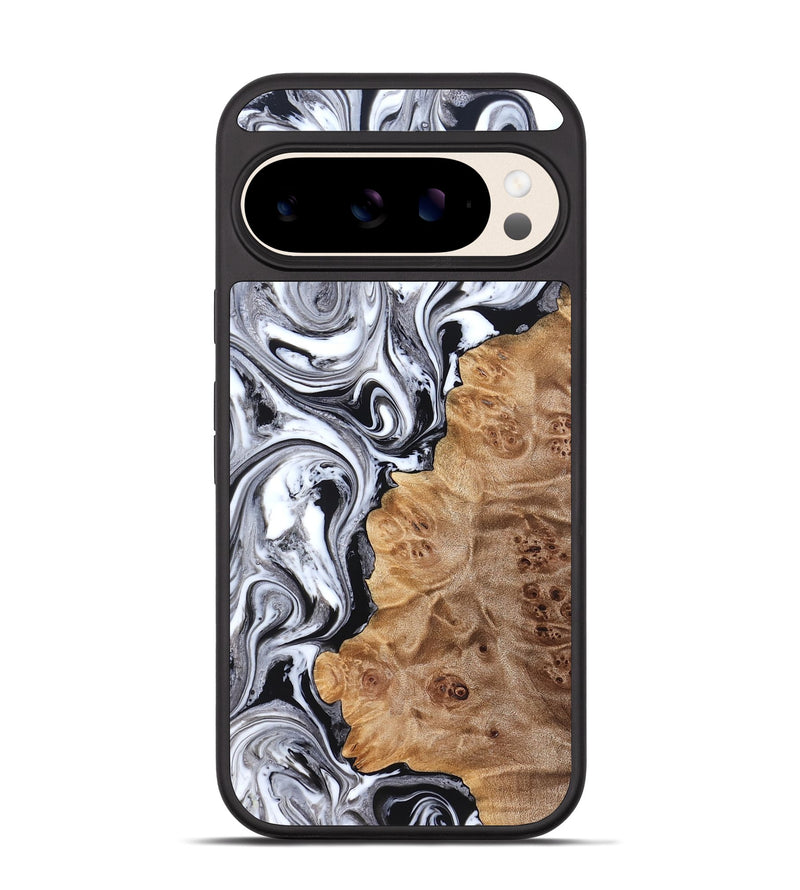 Pixel 10 Wood Phone Case - Malcolm (Black & White, 824969)