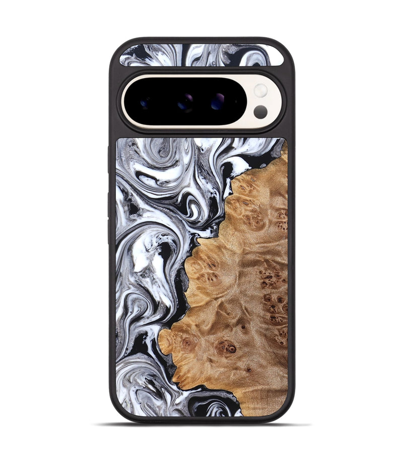 Pixel 9 Wood Phone Case - Malcolm (Black & White, 824969)