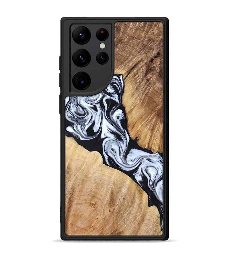 Galaxy S22 Ultra Wood Phone Case - Layla (Black & White, 824970)