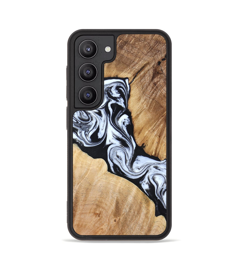 Galaxy S23 Wood Phone Case - Layla (Black & White, 824970)