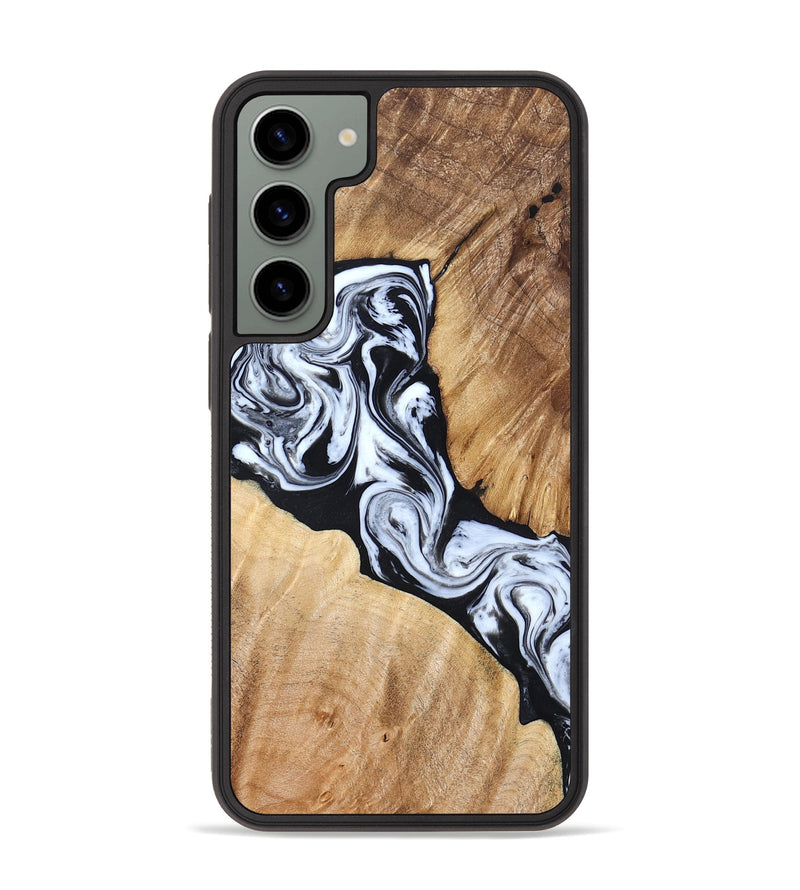 Galaxy S23 Plus Wood Phone Case - Layla (Black & White, 824970)
