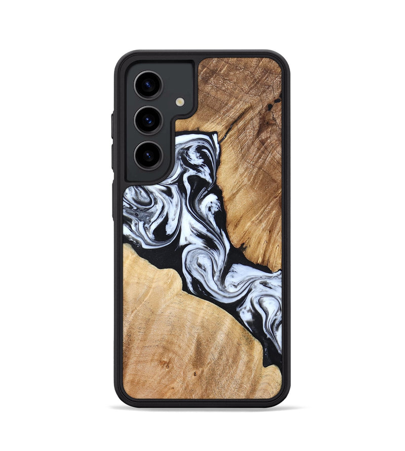 Galaxy S24 Wood Phone Case - Layla (Black & White, 824970)
