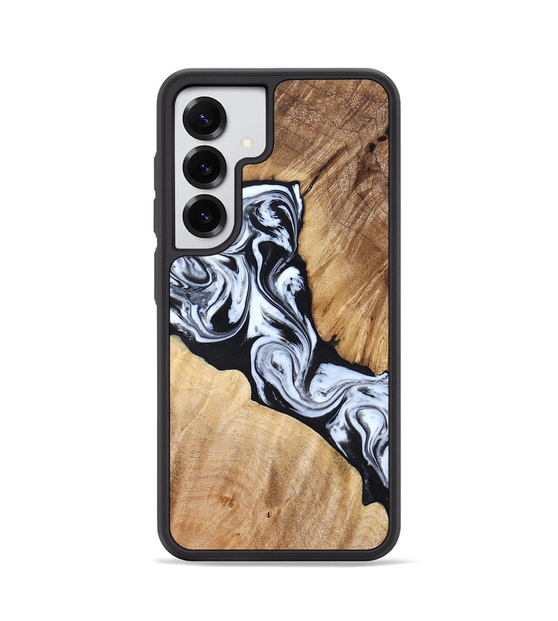 Galaxy S25 Wood Phone Case - Layla (Black & White, 824970)