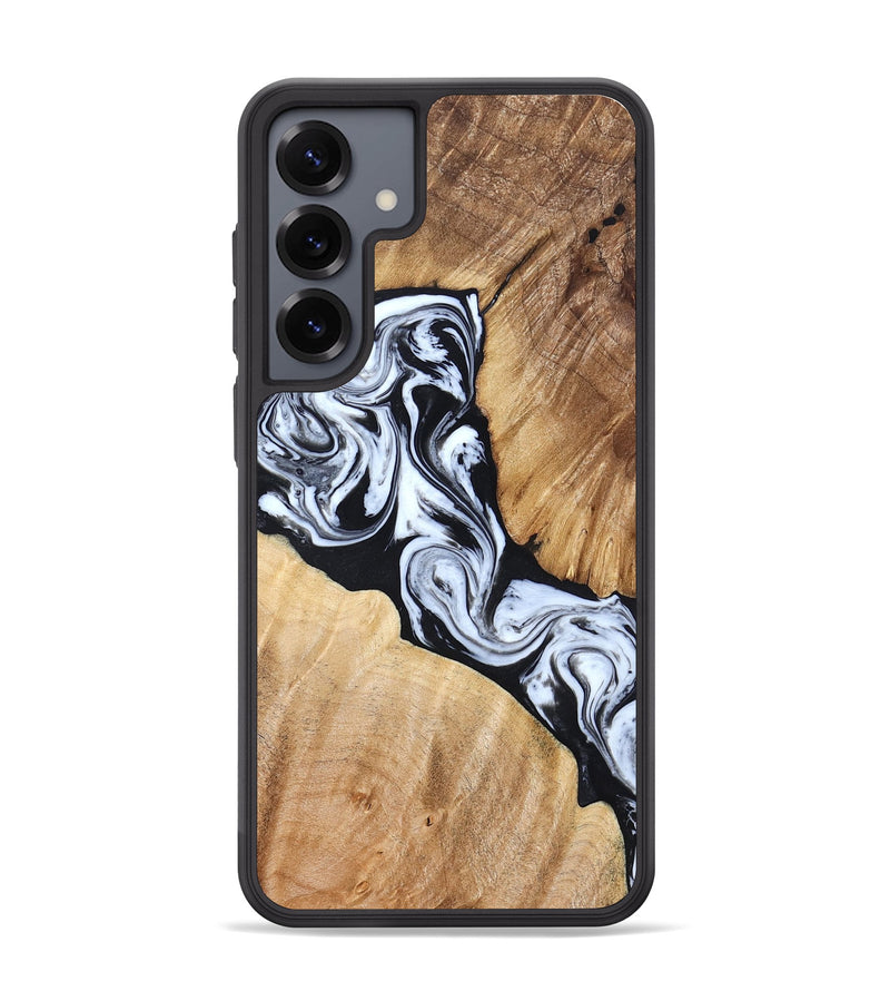 Galaxy S25 Plus Wood Phone Case - Layla (Black & White, 824970)