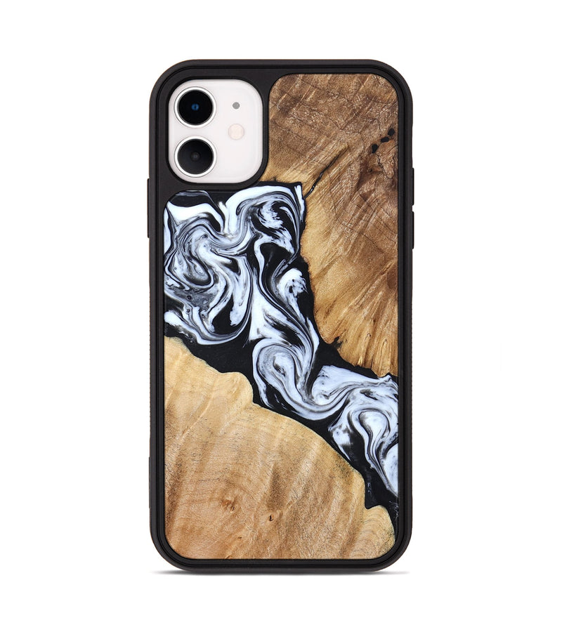 iPhone 11 Wood Phone Case - Layla (Black & White, 824970)