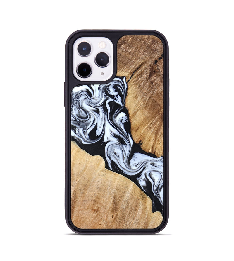 iPhone 11 Pro Wood Phone Case - Layla (Black & White, 824970)