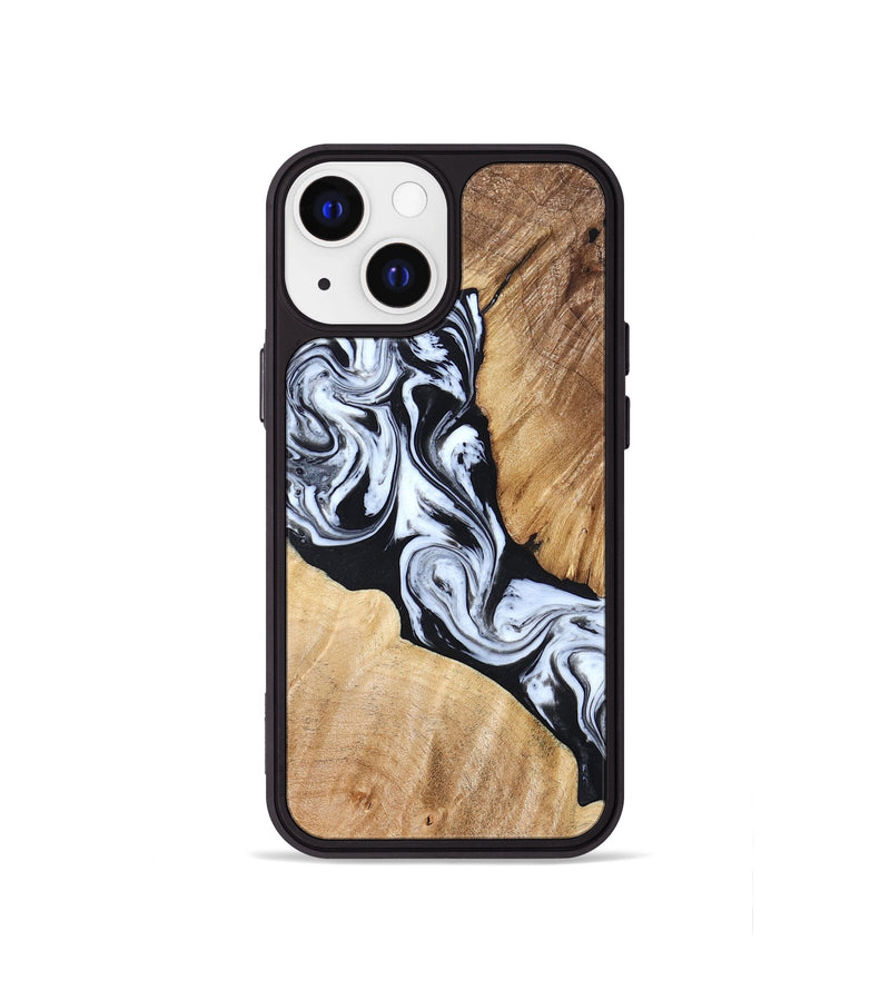 iPhone 13 mini Wood Phone Case - Layla (Black & White, 824970)