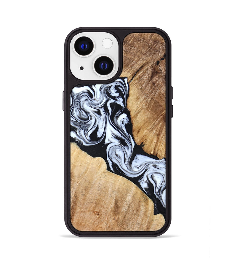 iPhone 13 Wood Phone Case - Layla (Black & White, 824970)