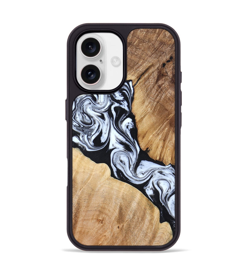 iPhone 17 Wood Phone Case - Layla (Black & White, 824970)