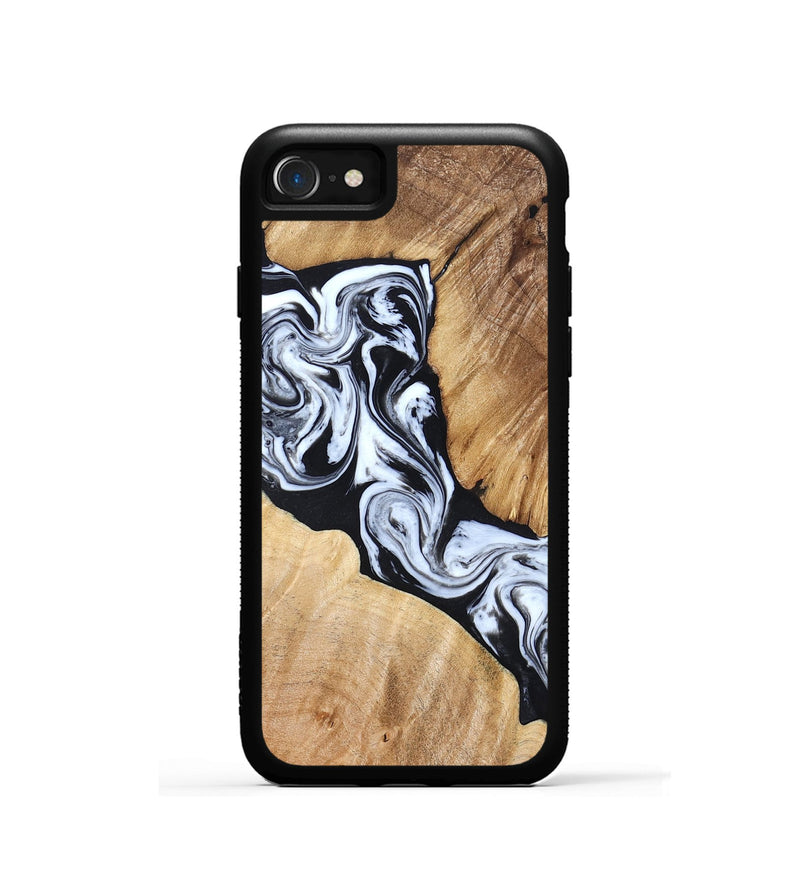 iPhone SE Wood Phone Case - Layla (Black & White, 824970)