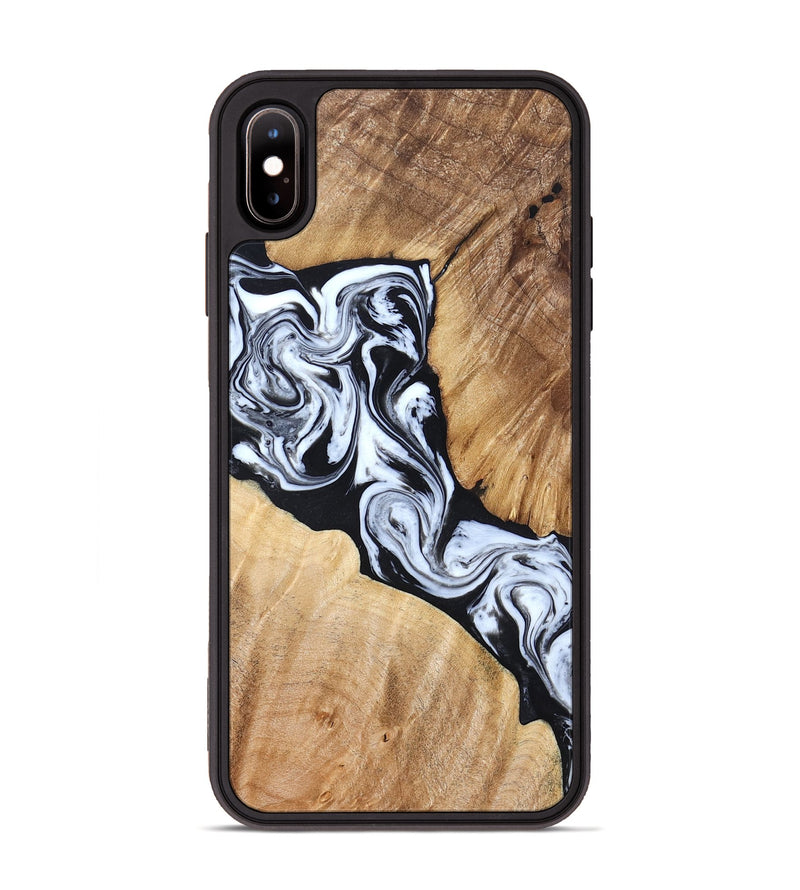 iPhone Xs Max Wood Phone Case - Layla (Black & White, 824970)