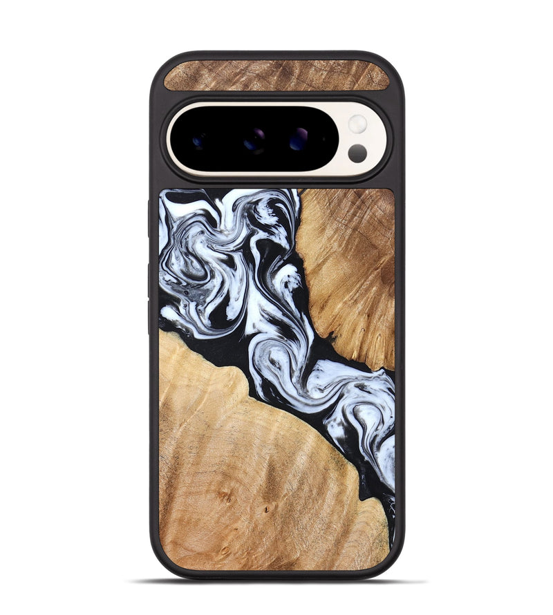 Pixel 9 Wood Phone Case - Layla (Black & White, 824970)