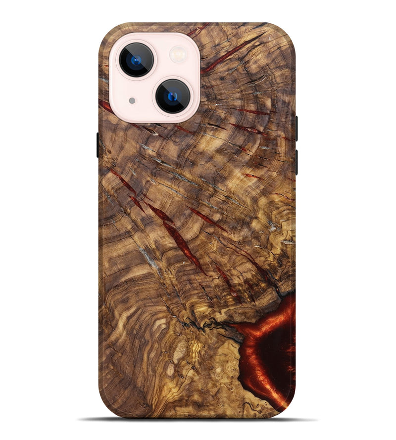 iPhone 14 Plus Wood Live Edge Phone Case - Gary (Solid Wood, 824971)