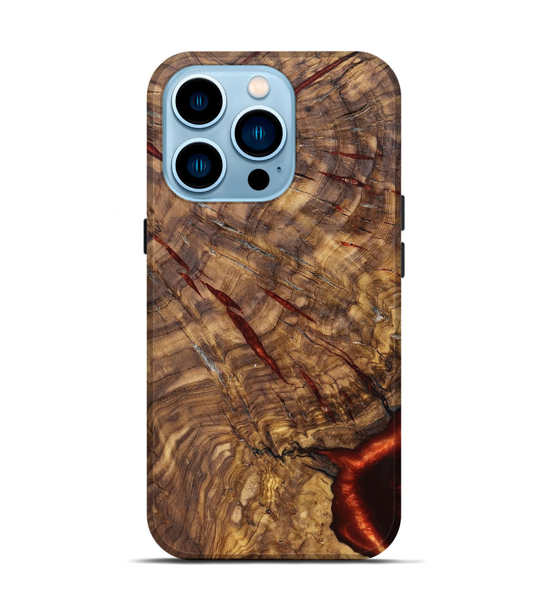 iPhone 14 Pro Wood Live Edge Phone Case - Gary (Solid Wood, 824971)