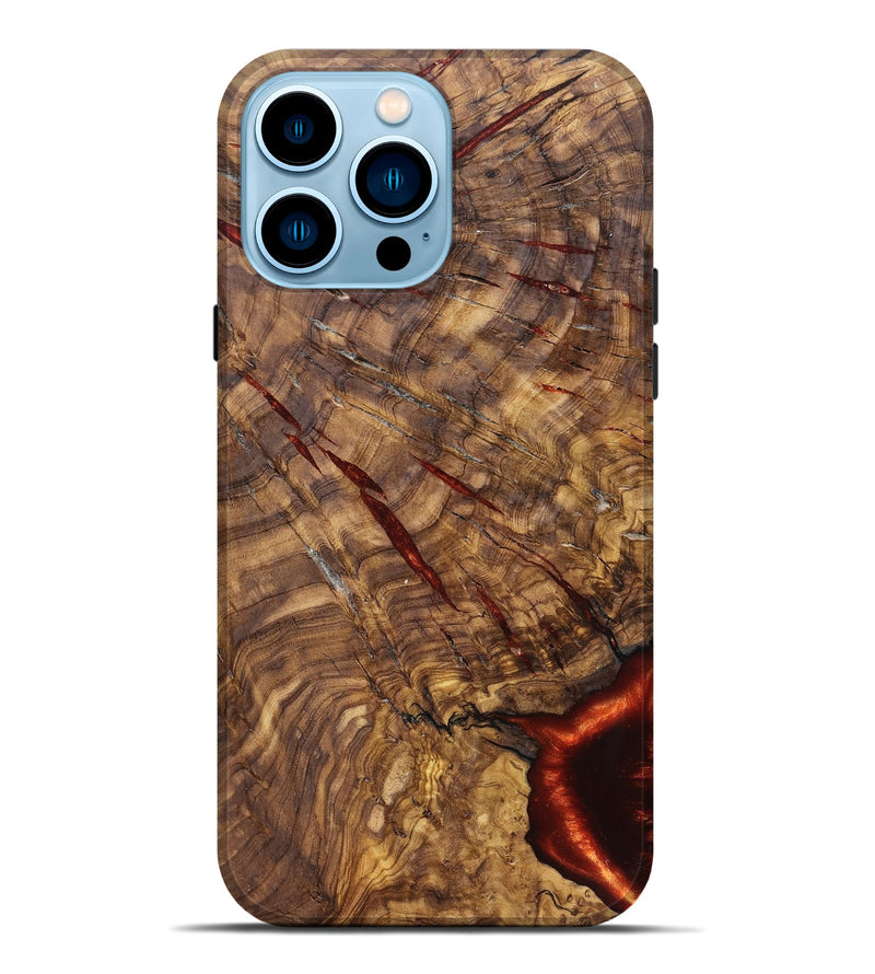 iPhone 14 Pro Max Wood Live Edge Phone Case - Gary (Solid Wood, 824971)