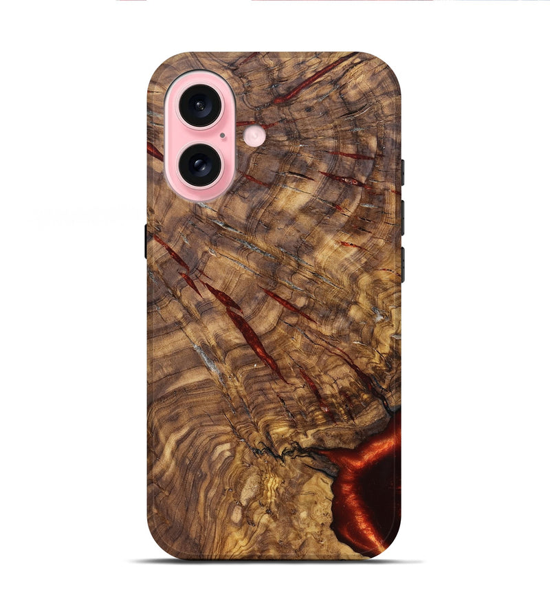iPhone 16 Wood Live Edge Phone Case - Gary (Solid Wood, 824971)