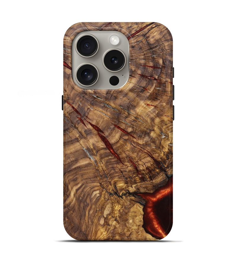 iPhone 16 Pro Wood Live Edge Phone Case - Gary (Solid Wood, 824971)