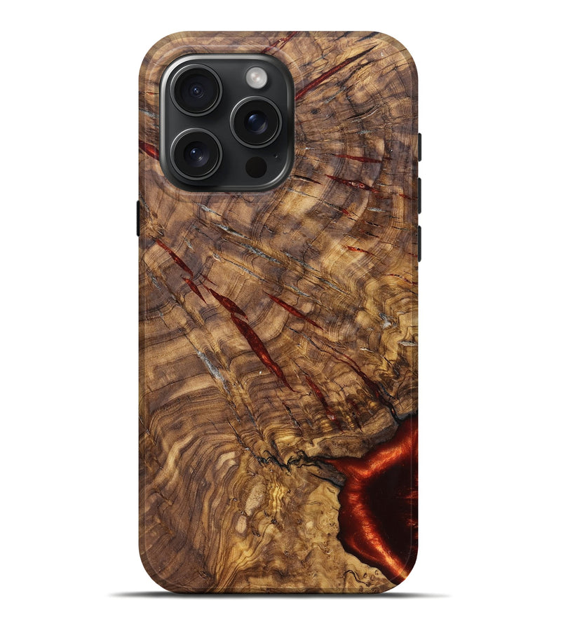 iPhone 16 Pro Max Wood Live Edge Phone Case - Gary (Solid Wood, 824971)
