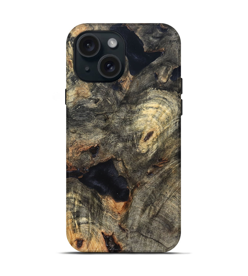 iPhone 15 Wood Live Edge Phone Case - Quinten (Solid Wood, 824972)