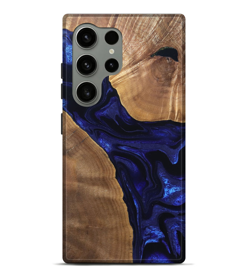 Galaxy S24 Ultra Wood Live Edge Phone Case - Leilani (Blue, 824973)