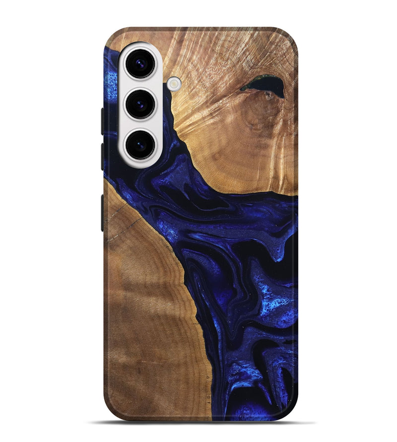 Galaxy S25 Plus Wood Live Edge Phone Case - Leilani (Blue, 824973)