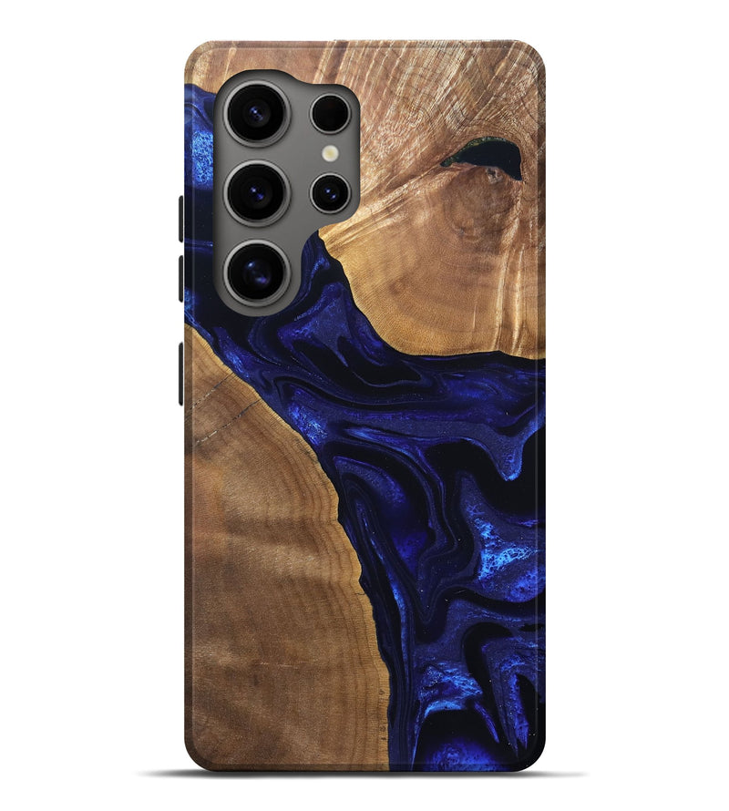 Galaxy S25 Ultra Wood Live Edge Phone Case - Leilani (Blue, 824973)