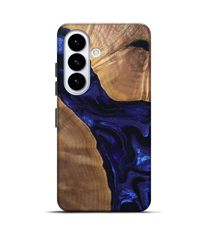 Galaxy S26 Wood Live Edge Phone Case - Leilani (Blue, 824973)