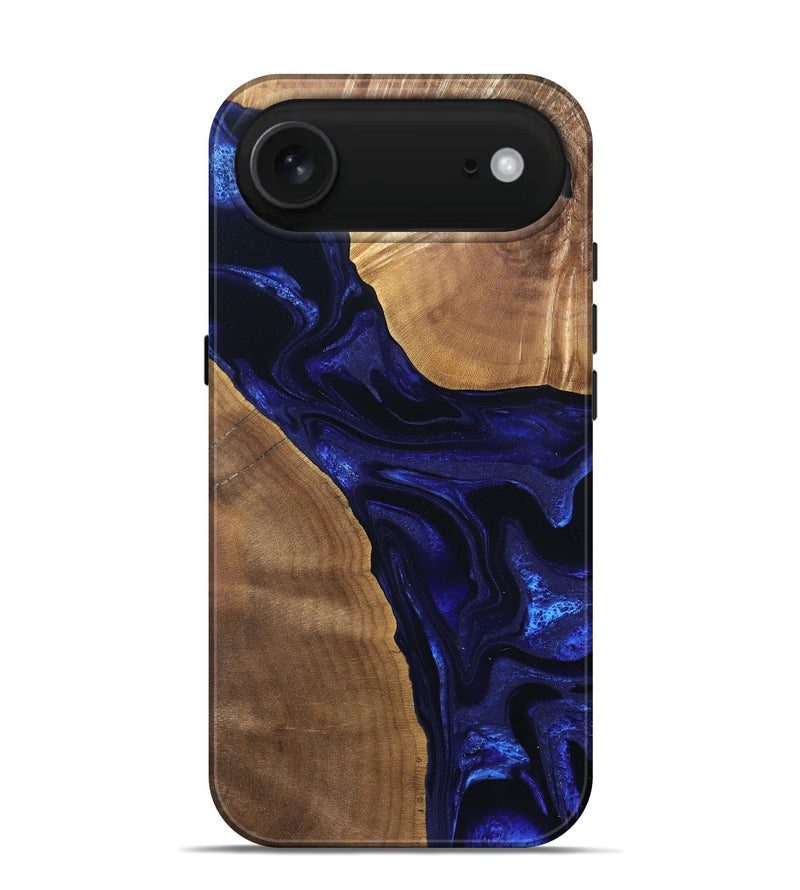 iPhone 17 Air Wood Live Edge Phone Case - Leilani (Blue, 824973)