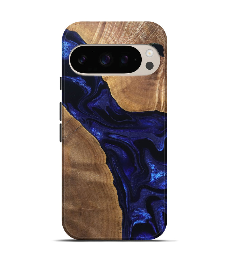 Pixel 10 Wood Live Edge Phone Case - Leilani (Blue, 824973)