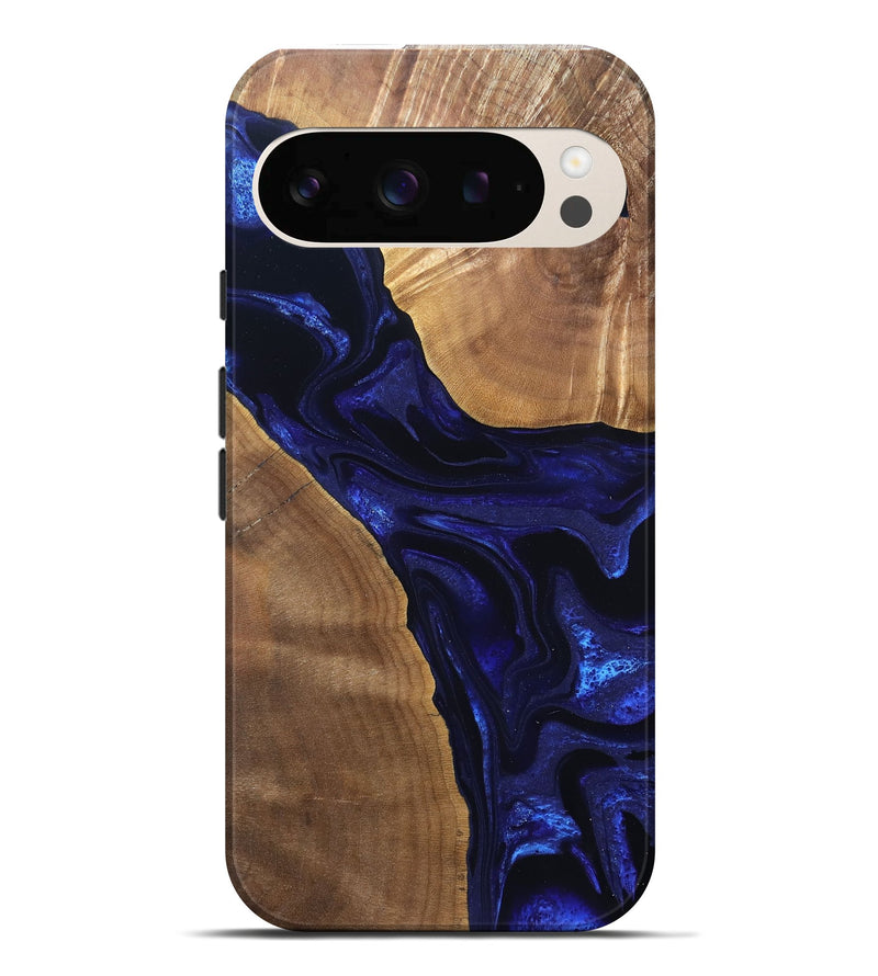 Pixel 10 Pro XL Wood Live Edge Phone Case - Leilani (Blue, 824973)