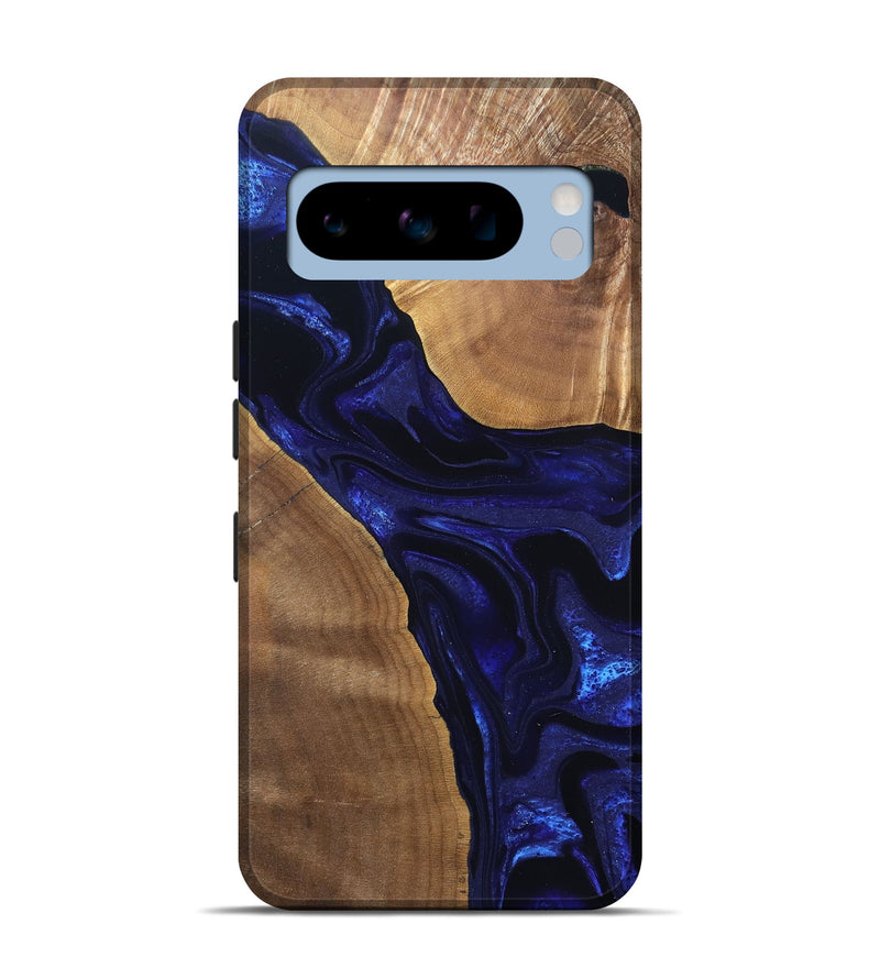 Pixel 8 Pro Wood Live Edge Phone Case - Leilani (Blue, 824973)