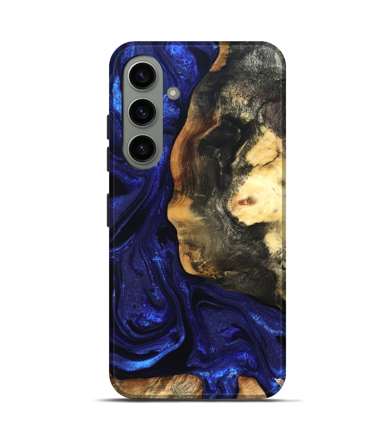 Galaxy S24 Wood Live Edge Phone Case - Rheta (Blue, 824974)