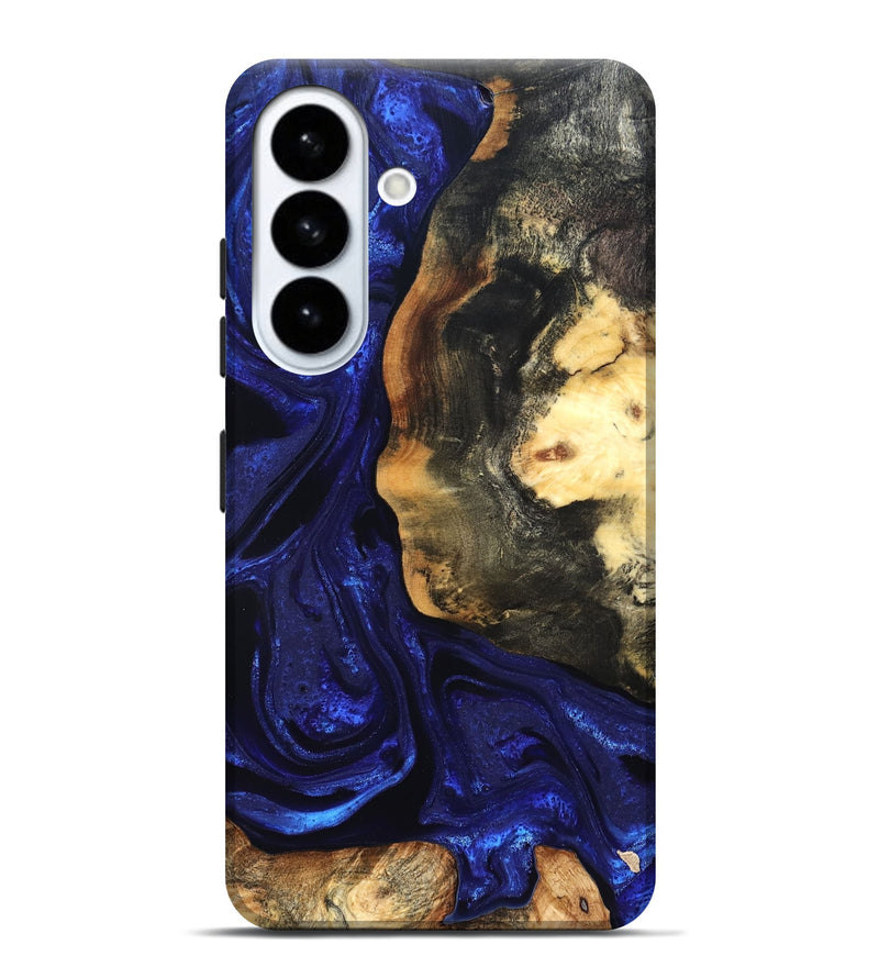 Galaxy S26 Plus Wood Live Edge Phone Case - Rheta (Blue, 824974)