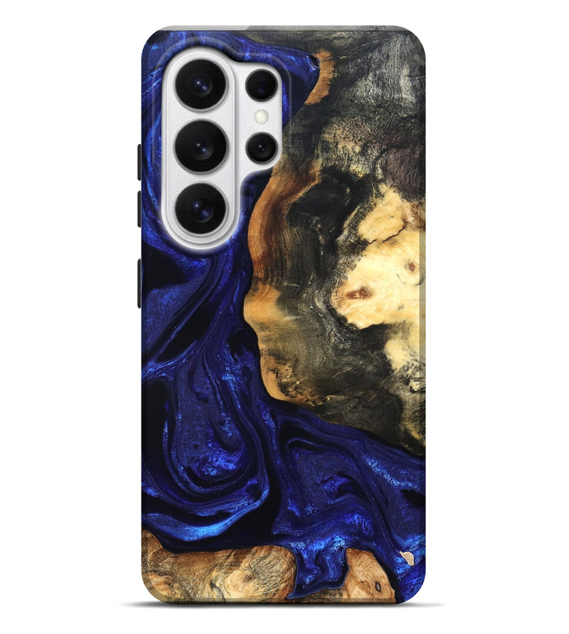 Galaxy S26 Ultra Wood Live Edge Phone Case - Rheta (Blue, 824974)