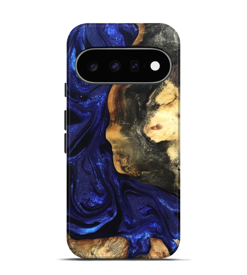 Pixel 11 Wood Live Edge Phone Case - Rheta (Blue, 824974)